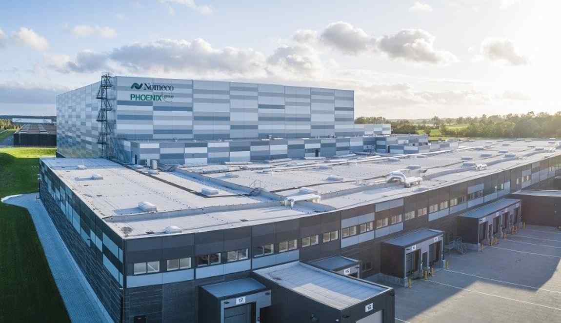 Nomecon uusi logistiikkakeskus Kogessa.