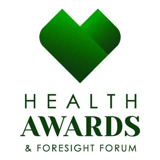Health Awards & Foresight Forum -kokonaisuuden logo, jossa vihreä sydän.