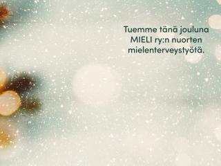 Joululahjoitus Mieli ry